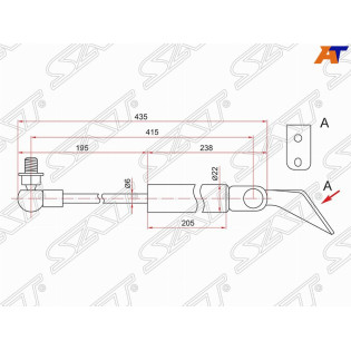 Амортизатор крышки багажника NISSAN TIIDA C11 04-14 лев SAT
