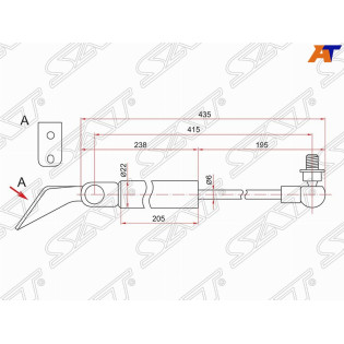 Амортизатор крышки багажника NISSAN TIIDA C11 04-14 прав SAT