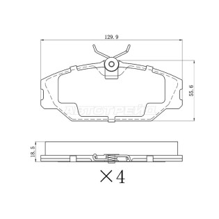 Колодки тормозные перед RENAULT MEGANE 96-02/LAGUNA 95-01 SAT