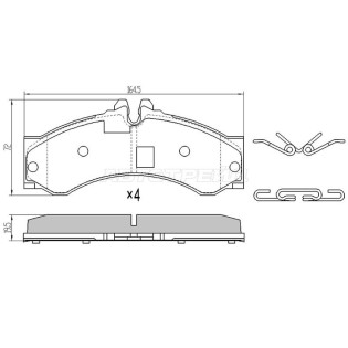 Колодки тормозные перед/зад MERCEDES SPRINTER 901/902/903/904/906/909 SAT