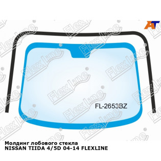 Молдинг лобового стекла NISSAN TIIDA 4/5D 04-14 FLEXLINE