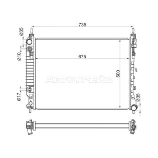 Радиатор CHEVROLET CAPTIVA/OPEL ANTARA 2,2D 11- SAT