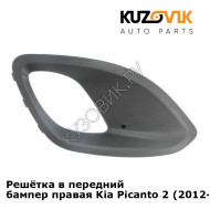 Решётка в передний бампер правая Kia Picanto 2 (2012-2017) KUZOVIK